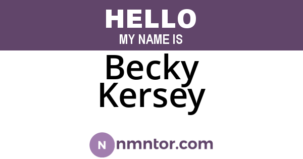 Becky Kersey