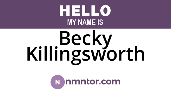 Becky Killingsworth