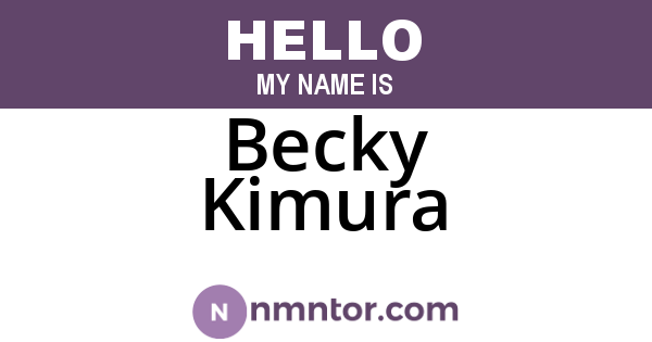 Becky Kimura