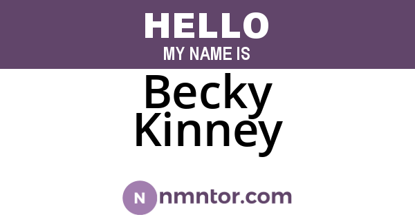 Becky Kinney