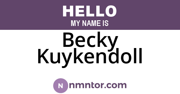 Becky Kuykendoll