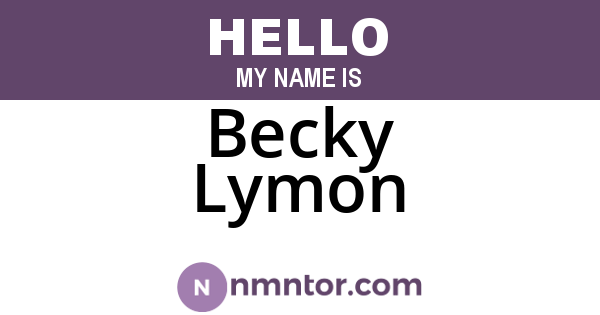 Becky Lymon