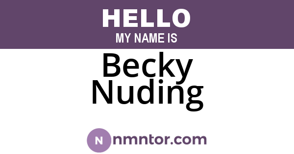 Becky Nuding