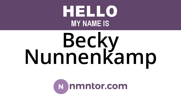 Becky Nunnenkamp