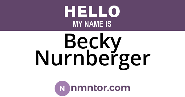 Becky Nurnberger