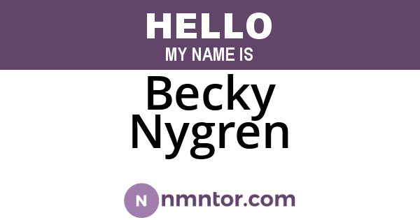 Becky Nygren