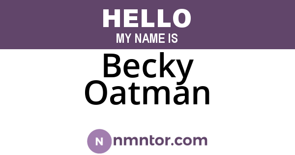 Becky Oatman