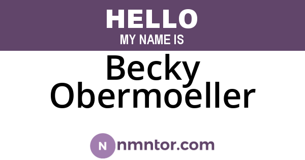 Becky Obermoeller