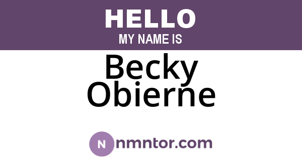 Becky Obierne