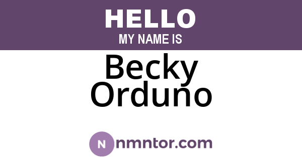 Becky Orduno