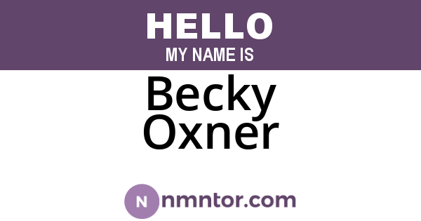 Becky Oxner