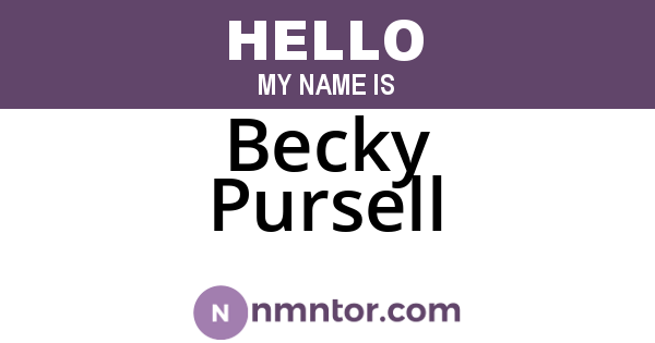 Becky Pursell