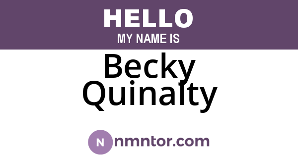 Becky Quinalty