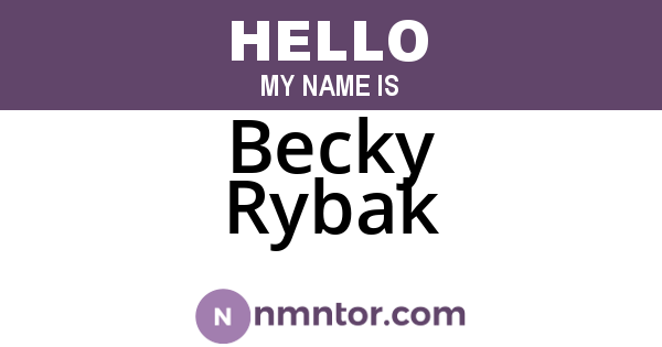 Becky Rybak
