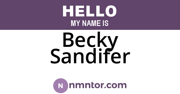 Becky Sandifer