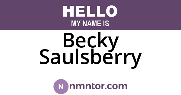 Becky Saulsberry