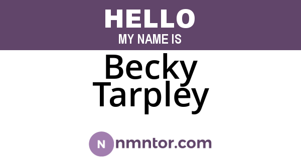 Becky Tarpley