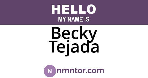 Becky Tejada
