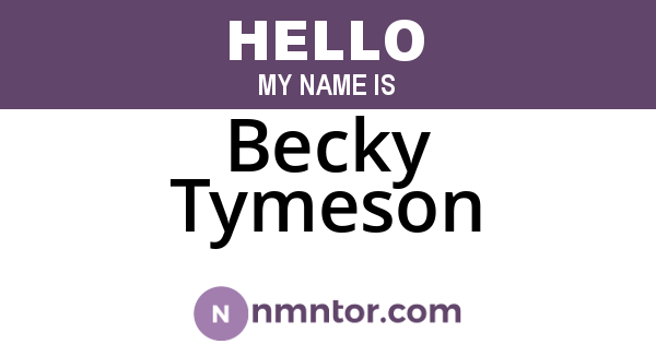 Becky Tymeson