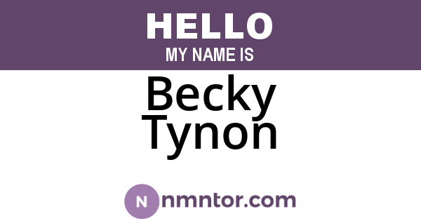 Becky Tynon