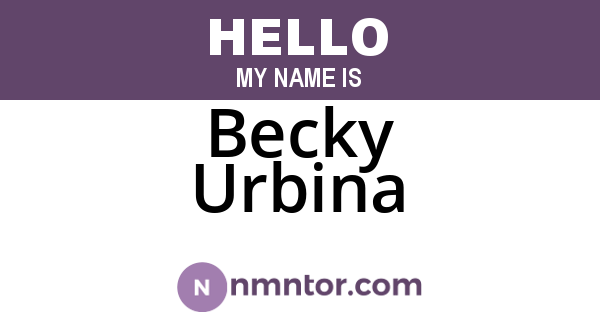 Becky Urbina