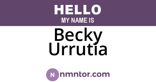 Becky Urrutia