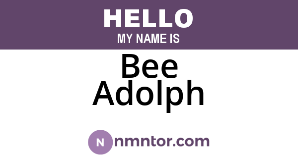 Bee Adolph