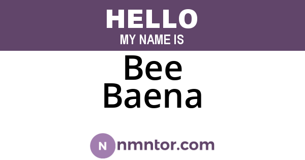 Bee Baena