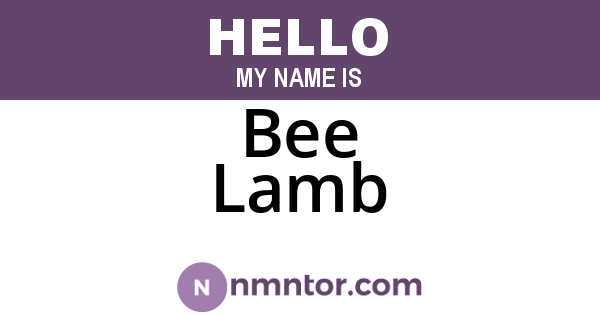 Bee Lamb