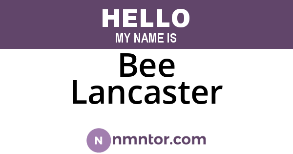 Bee Lancaster