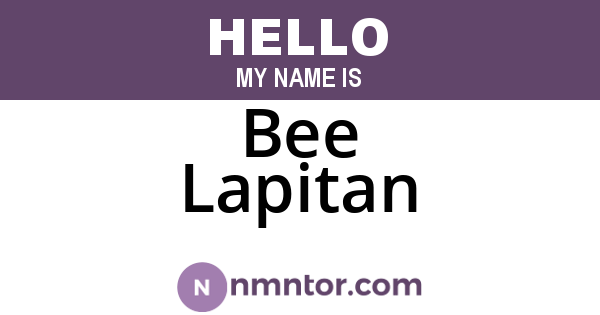 Bee Lapitan