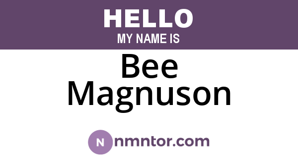 Bee Magnuson