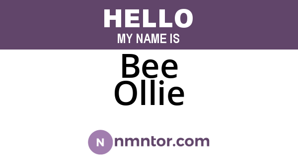 Bee Ollie