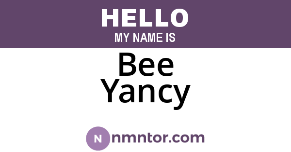 Bee Yancy
