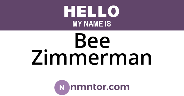 Bee Zimmerman