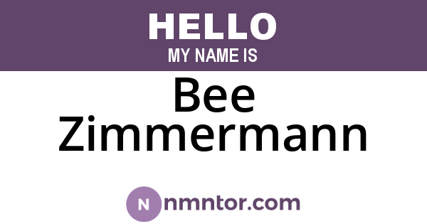 Bee Zimmermann