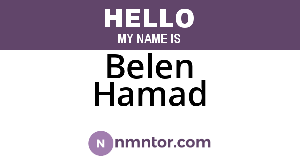 Belen Hamad