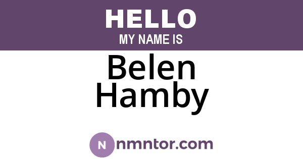 Belen Hamby