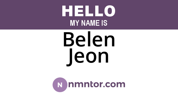 Belen Jeon