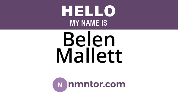 Belen Mallett