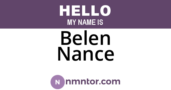 Belen Nance