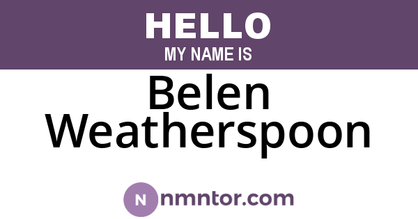 Belen Weatherspoon