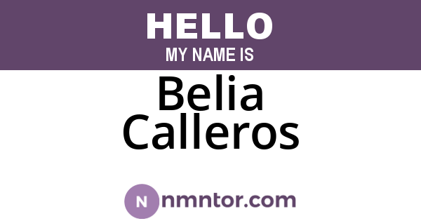 Belia Calleros