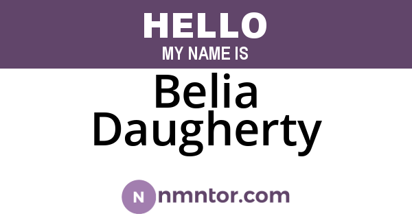 Belia Daugherty