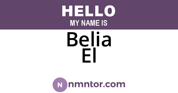 Belia El