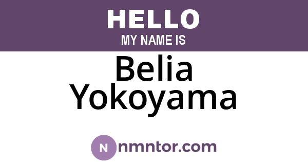 Belia Yokoyama