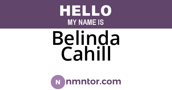 Belinda Cahill