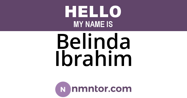 Belinda Ibrahim