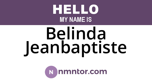 Belinda Jeanbaptiste