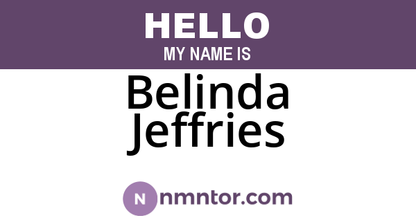 Belinda Jeffries